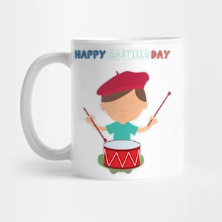 Little Kid and French Drum - Bastille Day Mug